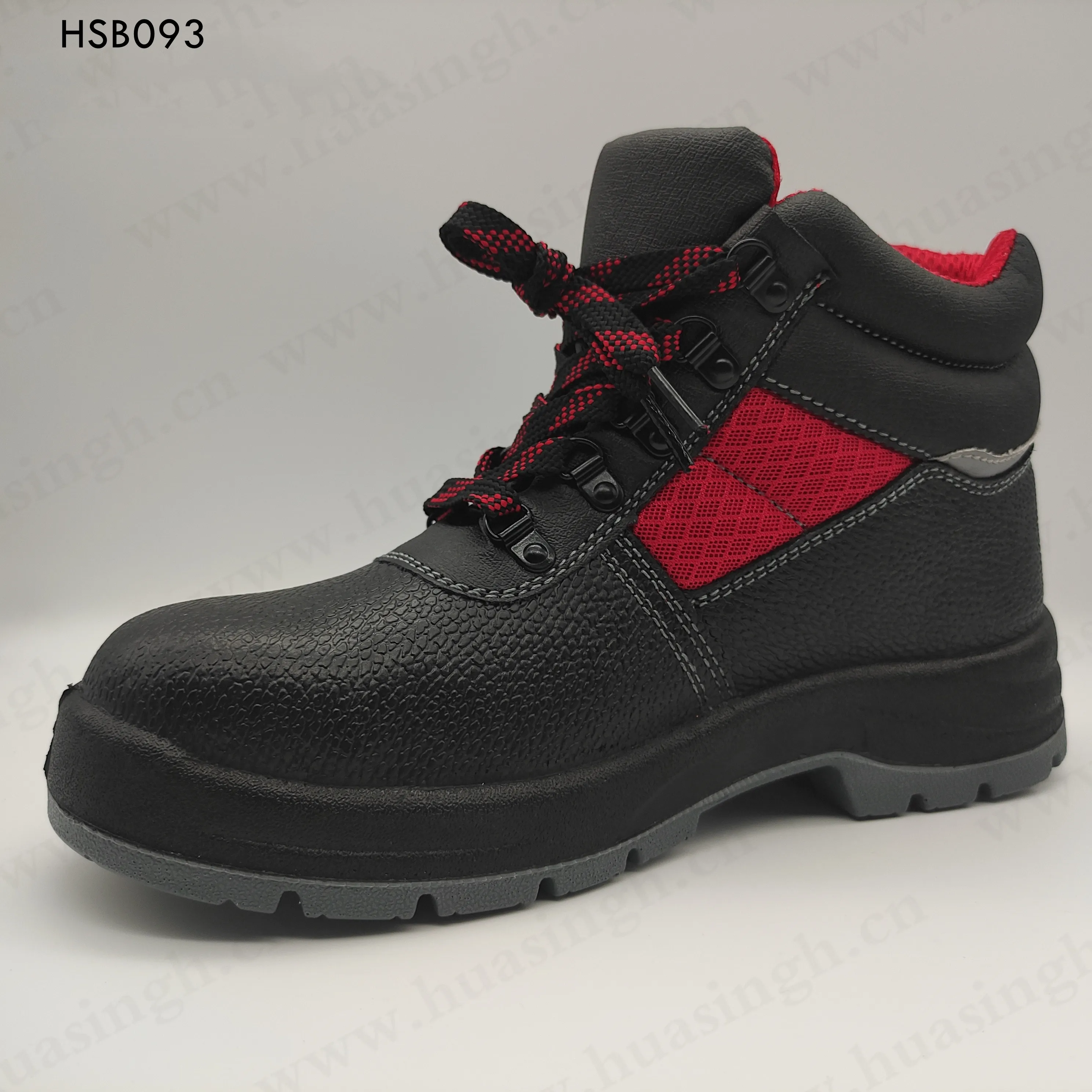 LXG,mining Middle-cut Steel Toe Insert Safety Shoes Boots Oil Resistant Anti-hit Safety Boots with Reflective Strip HSB093