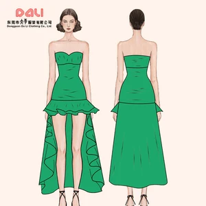 ODM/OEM High Quality Women's Casual Dresses From China Strapless Woven Fabric Custom Color Logo Clothes with Low MOQ