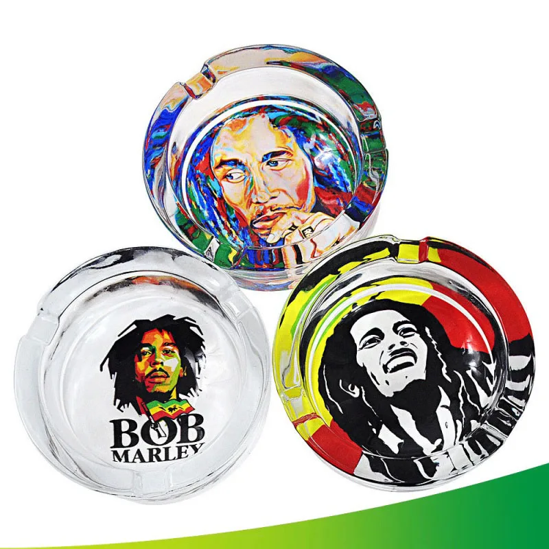 Wholesale Cheap Custom Logo Portable Clear Glass Ashtray 85 mm Classic Design Style for Home Use Cigar & Cigarette Ashtray