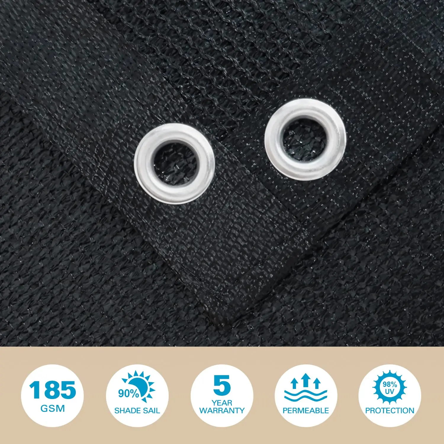 Dropsure Pergola Shade Cover 10'x12' Outdoor Sun Shade Cloth With