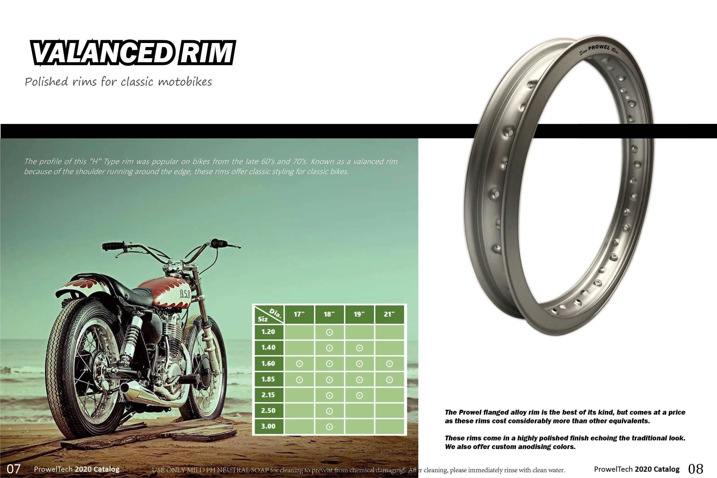 llanta aluminio alloy wheel rim border H vintage classic bikes WM3 2,15x18 36 