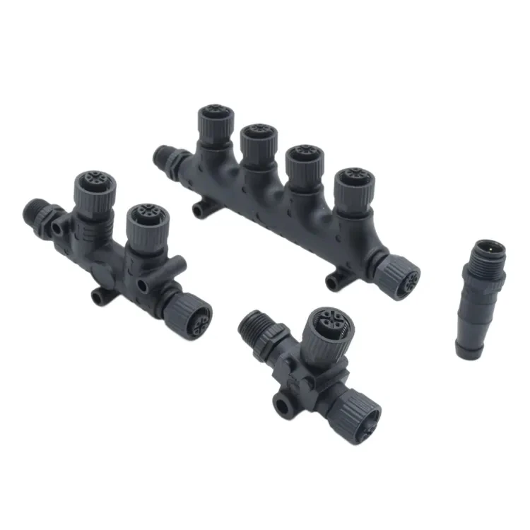 M12 Marine Network T Connector NMEA 2000 Marine Connector 5pin Waterproof M12 T Connector Adaptor