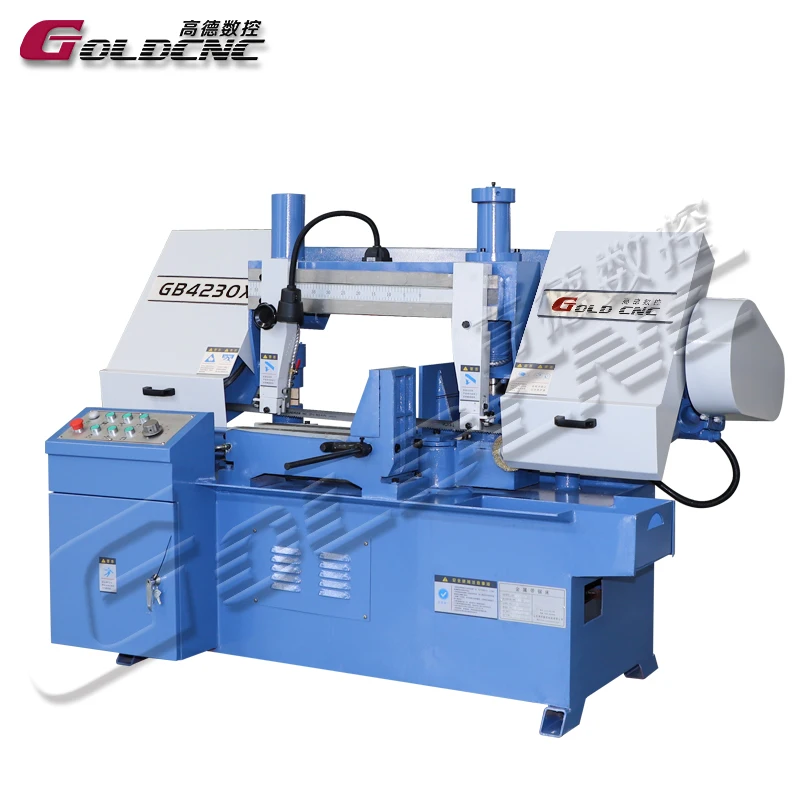 GB4230X Steel iron pipe angle cutting band saw machine