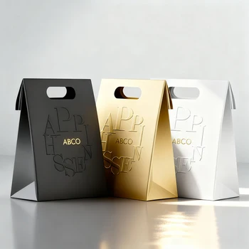 Custom Design Luxury Black Kraft Paper Bag Printed Shopping Gift Packaging for Clothes and Candles with Own Logo
