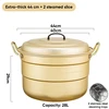44cm/28l-aluminio amarillo extra grueso-2 láminas para cocinar al vapor