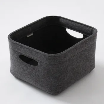 Simple and Stylish Cube Folding Storage Basket Clothes and Sundries Organizing Bedroom Storage Basket Felt Toy Storage Box