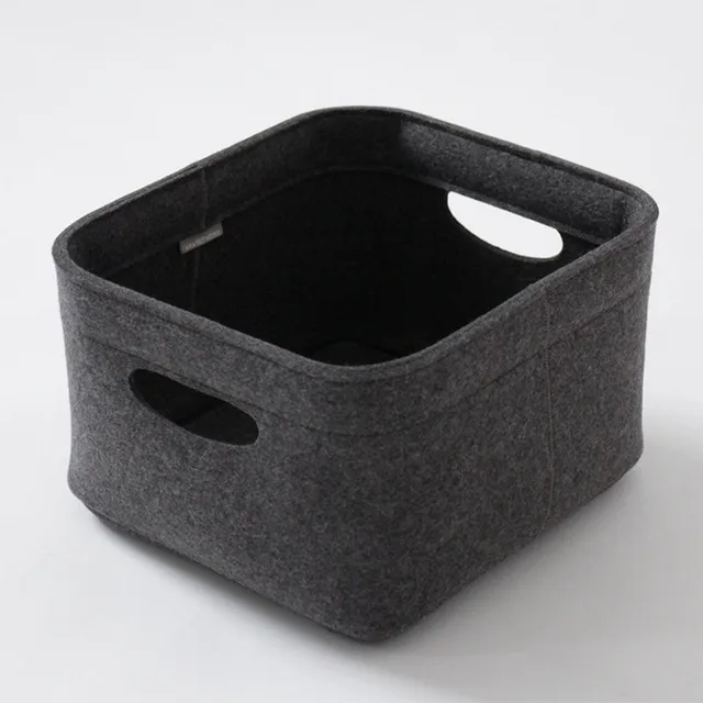 Simple and Stylish Cube Folding Storage Basket Clothes and Sundries Organizing Bedroom Storage Basket Felt Toy Storage Box