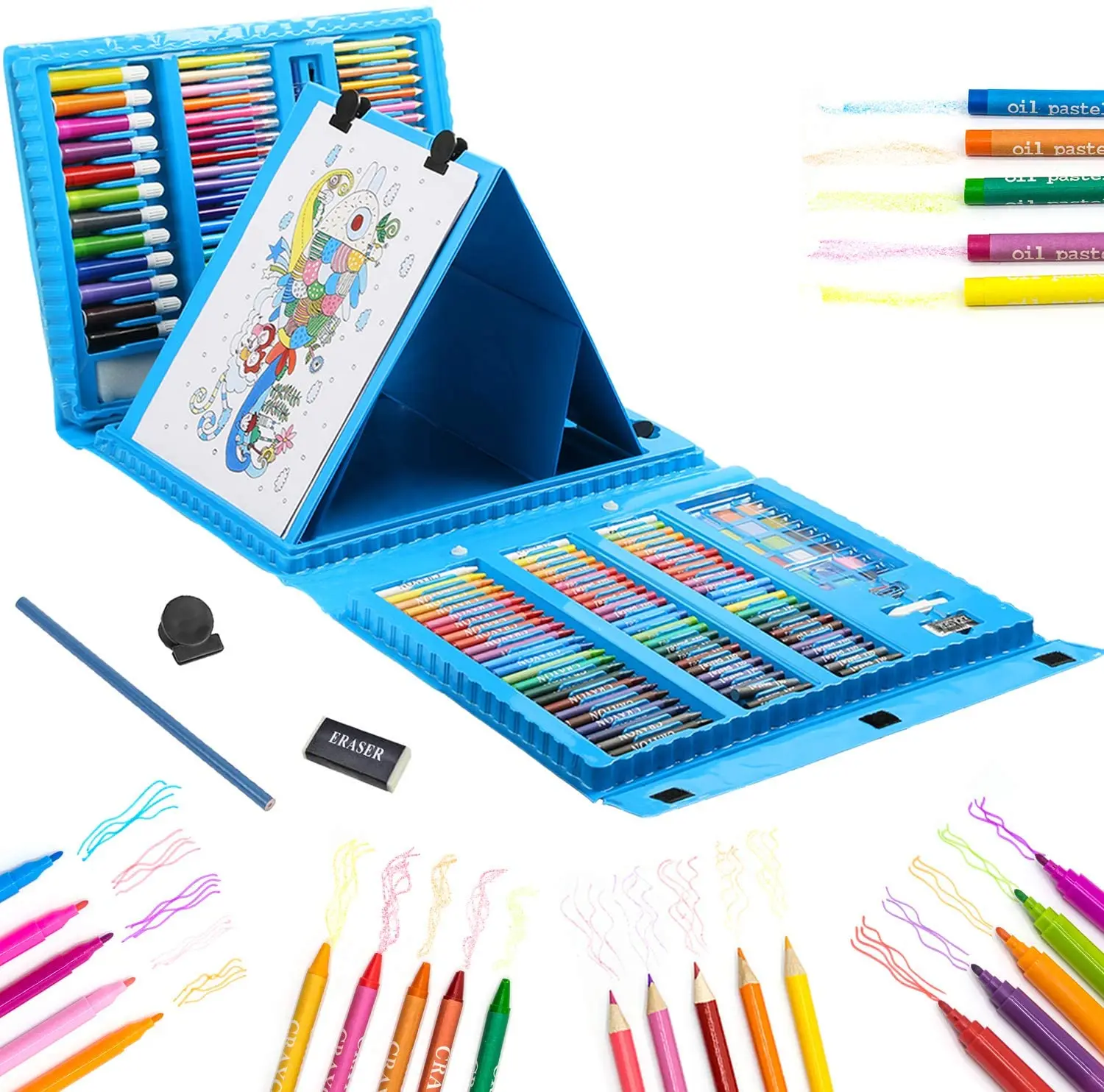 Art Supplies for Kids, 150 Pieces Art Set Crafts Drawing Painting Kit,  Portable Art Case Art Kits Includes Oil Pastels, Crayons, Colored Pencils,  Creative Gift for Kids, Adults, Teens Girls Boys -