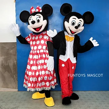 Funtoys Mickey And Minnie Mascot Costume Mouse Customized Cartoon Fancy Party Christmas Dress For Adult