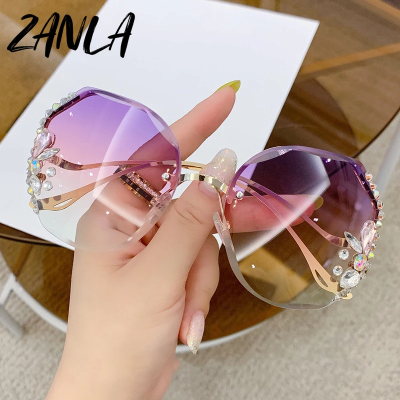 2023 Vintage Rimless Sunglasses - Fashionable & UV400 Protection display picture 1