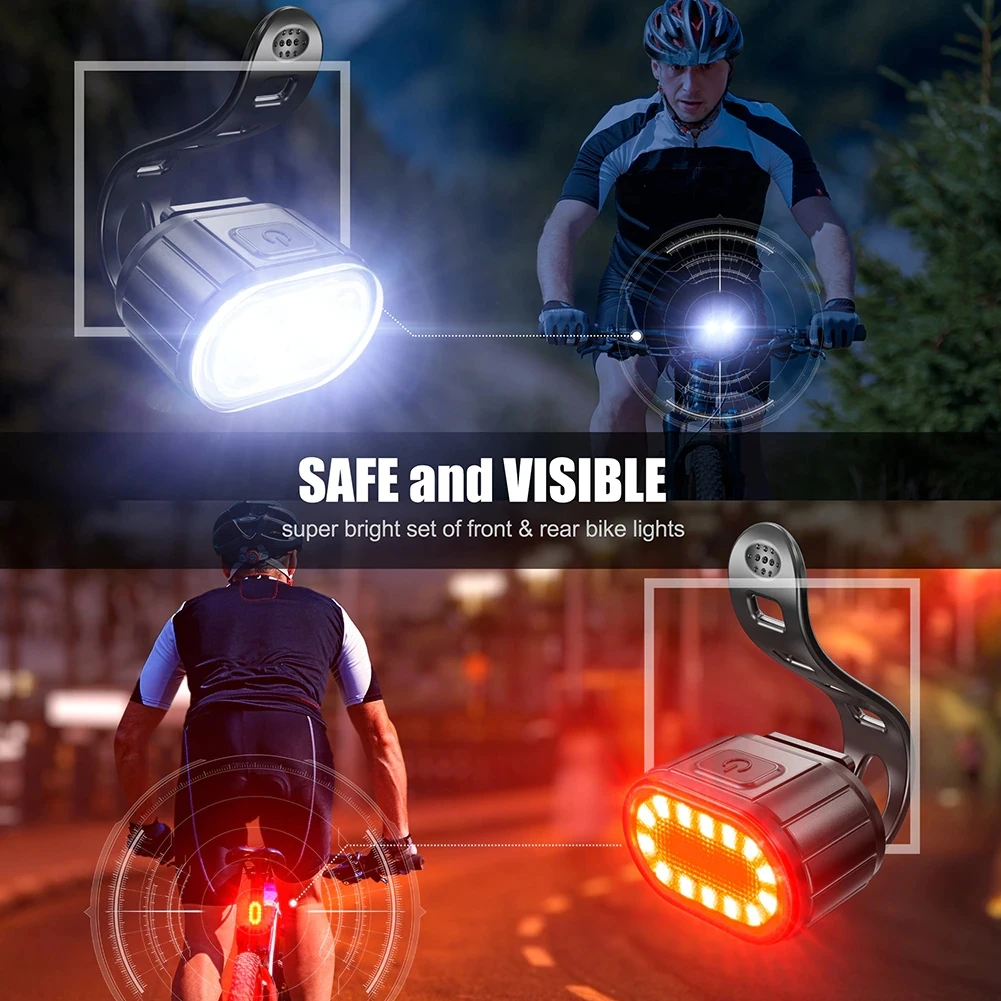 Bike LED Front Rear Lights USB Charger Headlight Cycling Taillight Lantern Electric Bike Kit Lights For Bicycle Bike Accessories manufacture