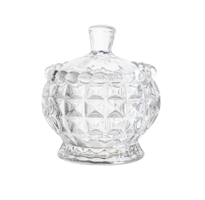 Mini Candy Holders Glass Sugar Bowl With Lid HF37048 Fruits Canister Container Jewelry Storage Box