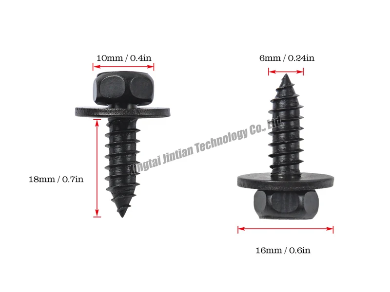 30-Pack Hex Head Screw Bolt Retainers With Washer – 90159-60498 For Toyota