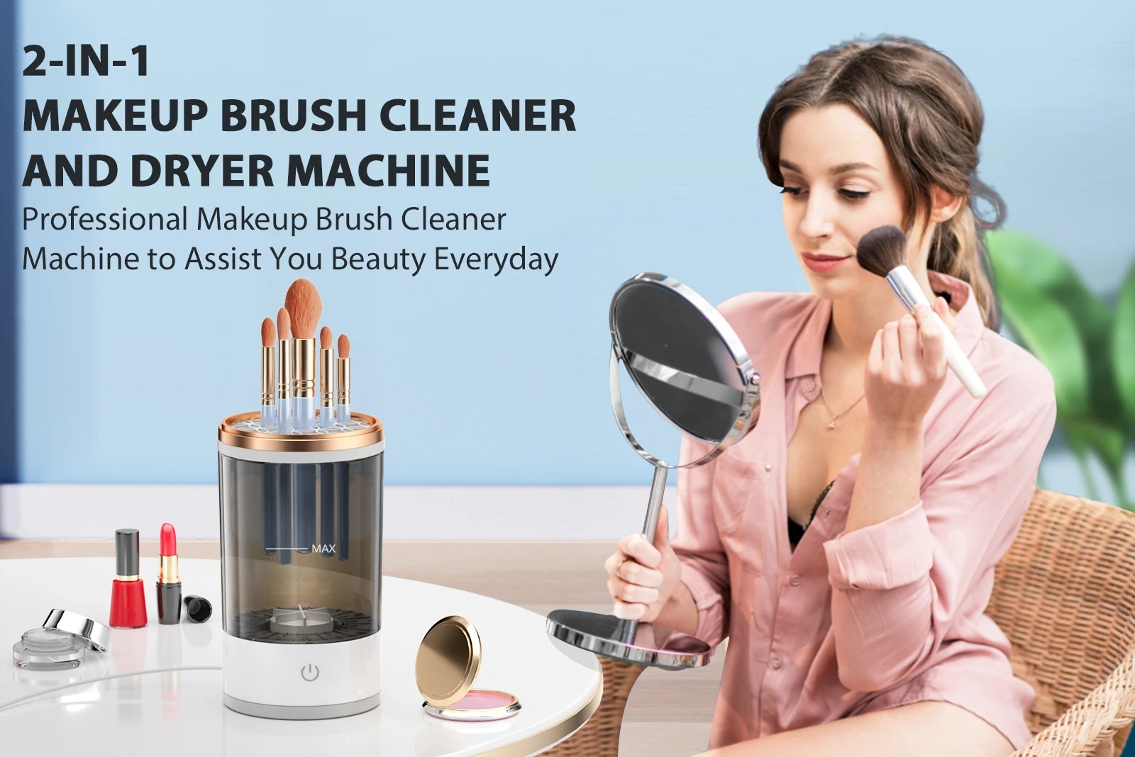 Portable Electric Makeup Brush Cleaner Machine Usb Make Up Brush