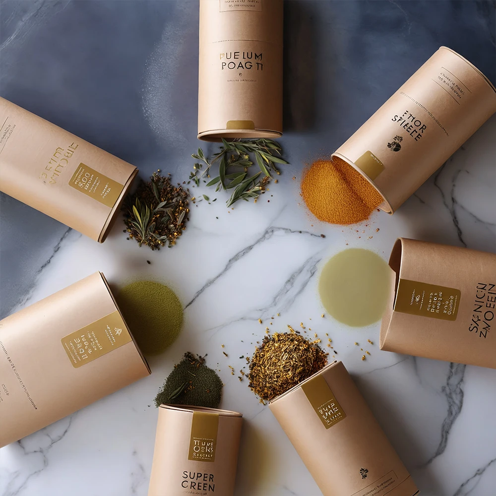 Flexography Customized Bio-Degradable Paper Tube Spice Salt Packaging Powder Food Paper Tube Packaging