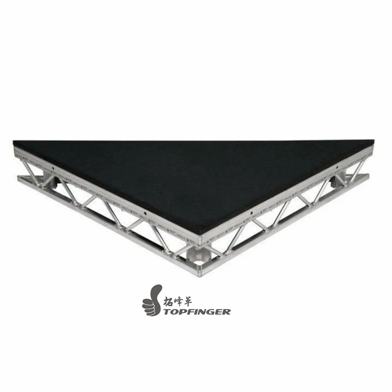 Topfinger 2024 good price Customized aluminum portable concert stage platform outdoor concert podium black scene stage