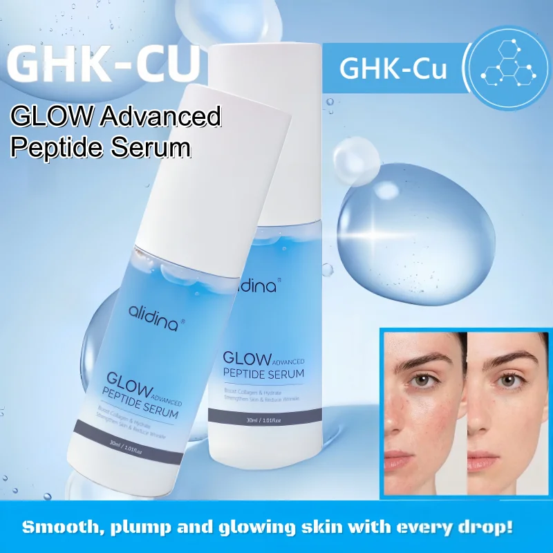 Wholesale Natural Organic Skin Care Blue Copper Peptide Anti-aging Serum Ghk -Cu Copper Peptide Glow Lifting Serum Private Label