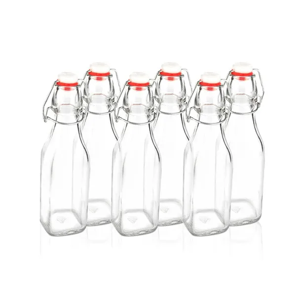 Square Hermetic Glass Bottles