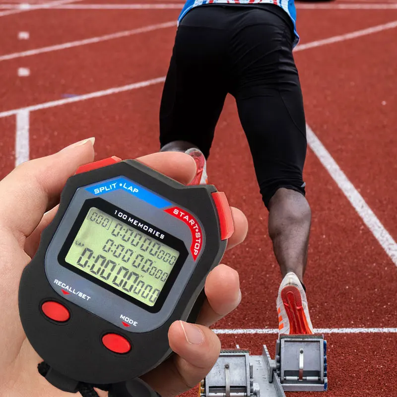 Countdown Timer Stoppuhren Sport EMAF Professional 100 Laps 0,001