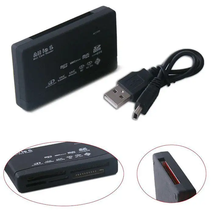 All In One Card Reader Tf Ms M2 Xd Cf Sd Carder Reader Usb 2.0 480mbps ...