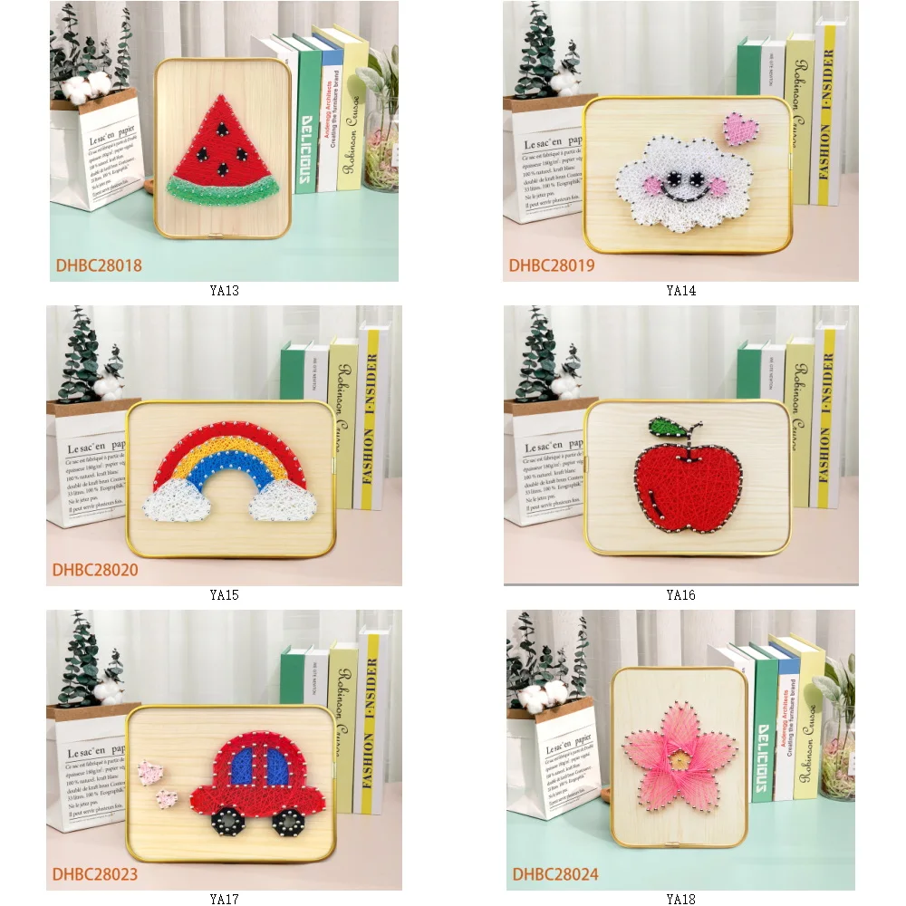 Cute String Art - DIY Hand Made 3D Craft Kit with Frame