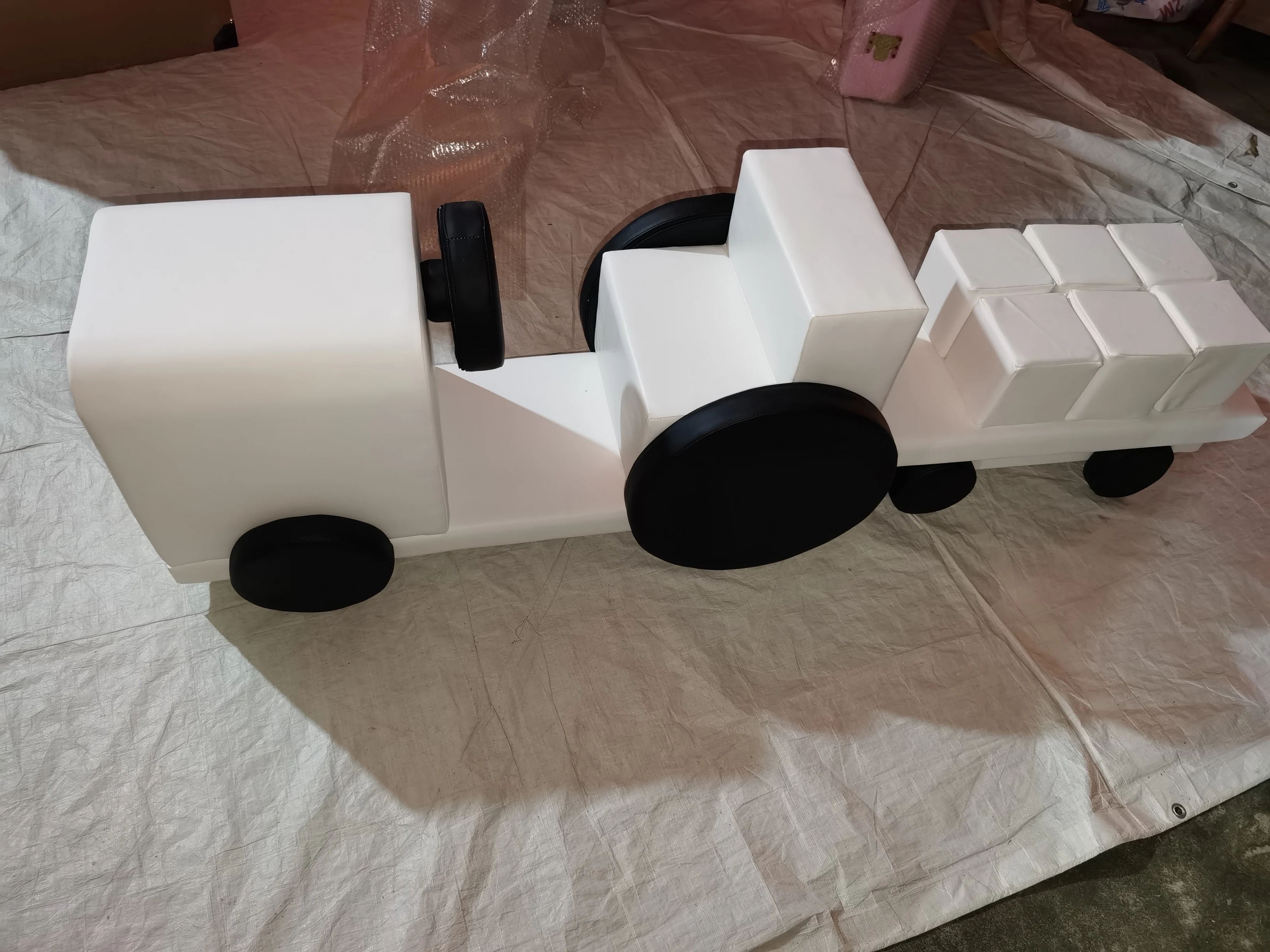 Cute White Farm Soft Play Equipment Hire Toddler Indoor Outdoor Soft