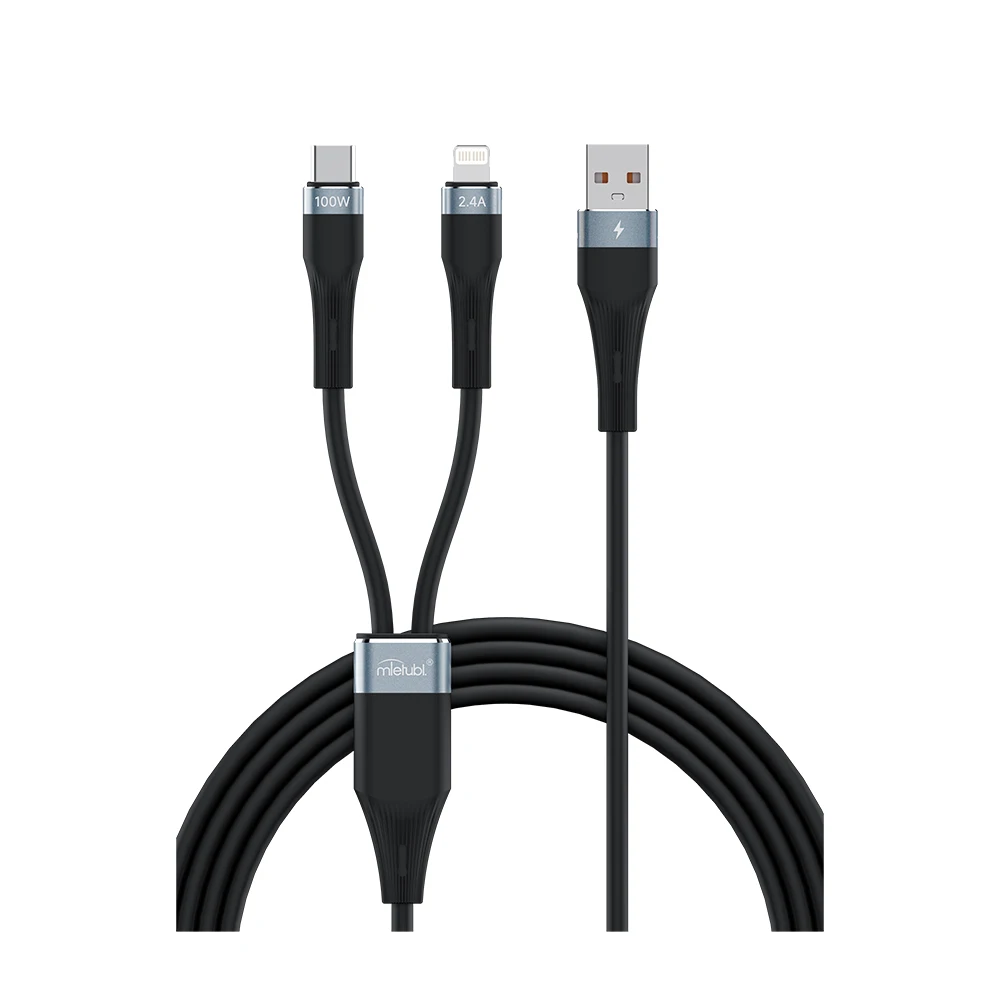 Mietubl 2024 2-in-1 Charging Cable New USB Type-C & L with ios for iPhone Mobile Phone Camera Printer Tablet