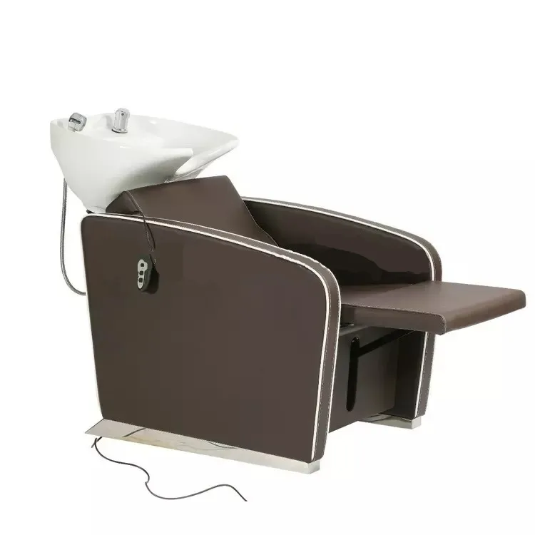 Bomacy Wholesale Cheap Price Salon Furniture Backwash Reclining Shampoo Chair and Basin for Sale