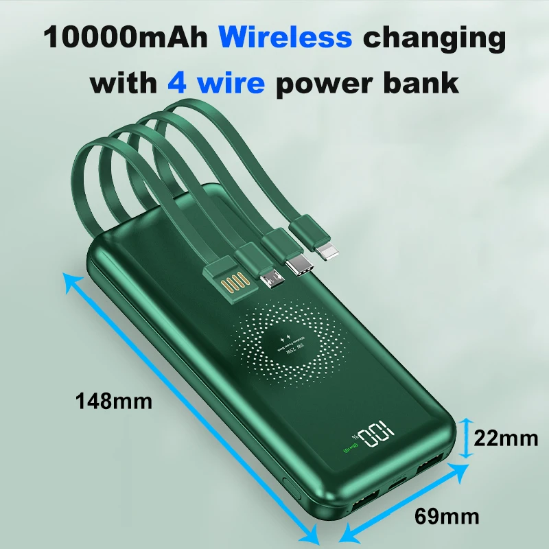 New Model High Capacity with Wireless Charger Portable Charger Power Bank Wireless Power Bank Power Bank 20000mah
