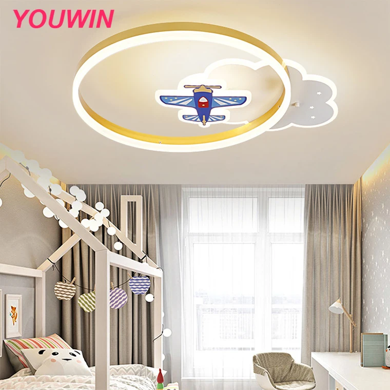 Airplane cloud ceiling lamp eye protection modern minimalist creative cartoon boy bedroom room light
