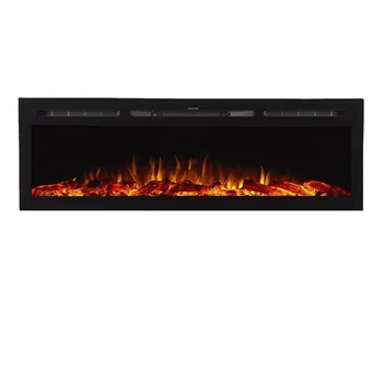 60" Inch Modern Wall Mount 3d Fireplace 230V Indoor Wholesale Electric Fireplace Home Heaters Cheminee Insert Fireplace Led