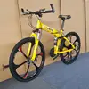 21-speed yellow six-spoke wheel