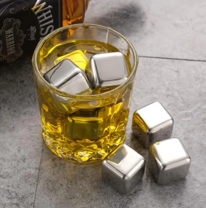 Chilling Stones Reusable Stainless Steel Ice Cubes For Whiskey Wine