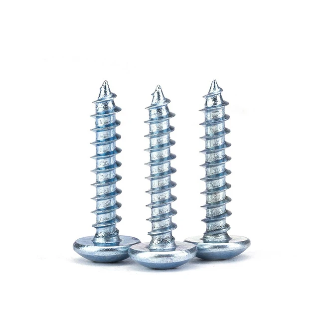 304 stainless steel pan head screw, high-strength, polished, white washed, pointed tail, hexagonal drill tail wire