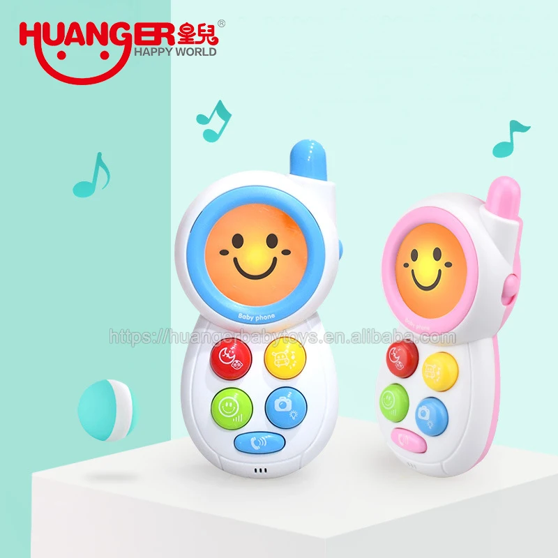 Huanger Забавный детский мобильный телефон игрушка музыка звук пластиковая сотовый