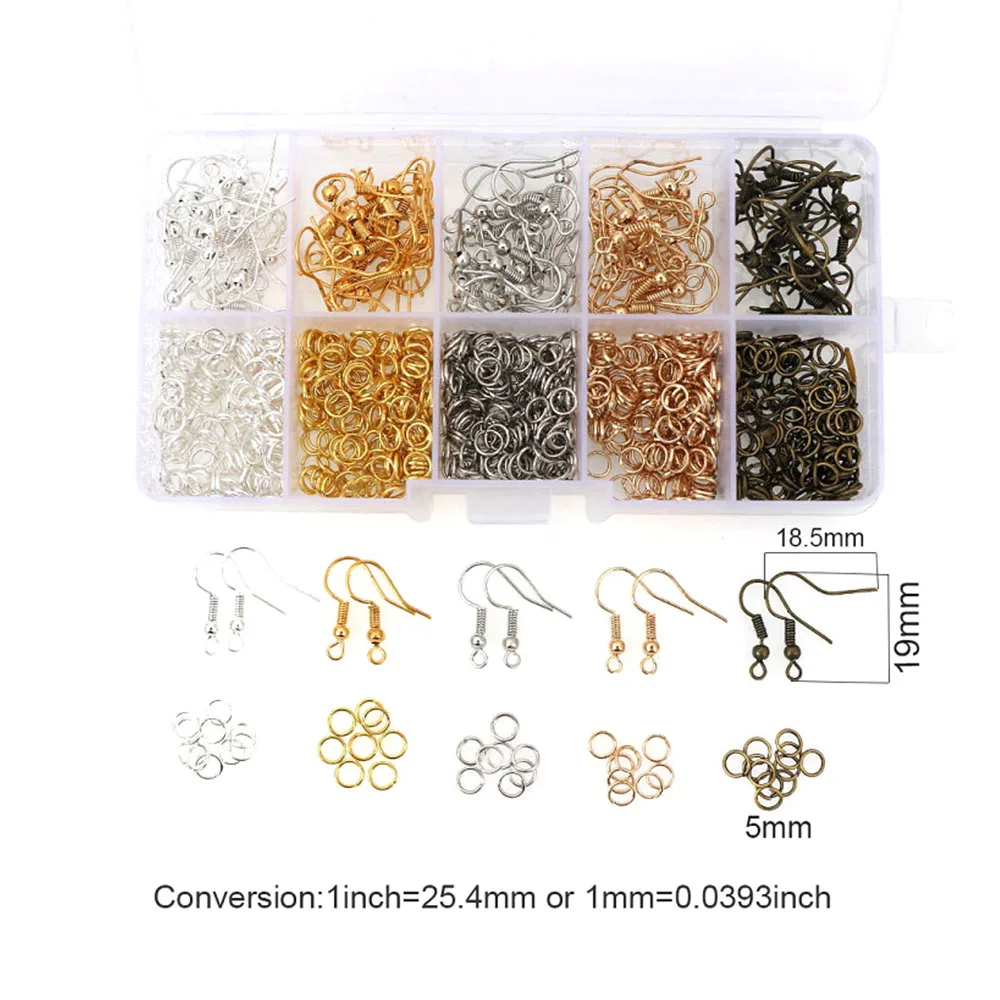 DIY Jewelry Accessories Kit Set 5mm Open Jump Rings Earring Hooks for DIY  Jewelry Making Supplies