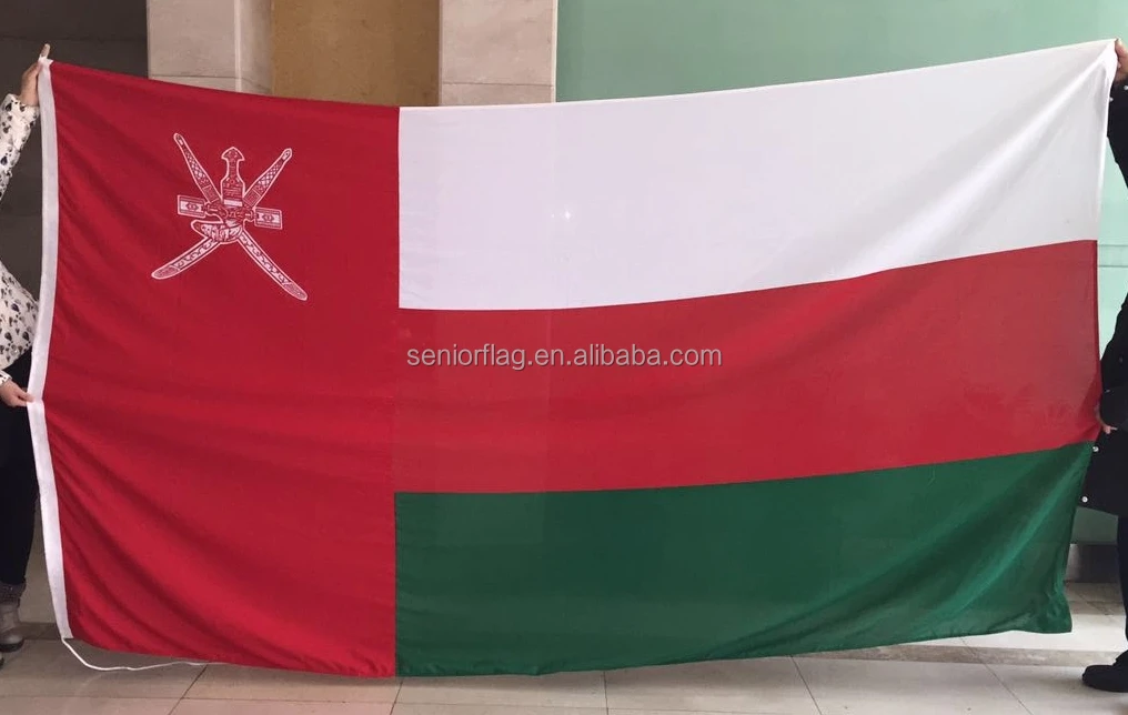 Wholesale Fast Shipping Custom Flag 100% Polyester Flags 3X1.7M The Sultanate of Oman All Country Flag details