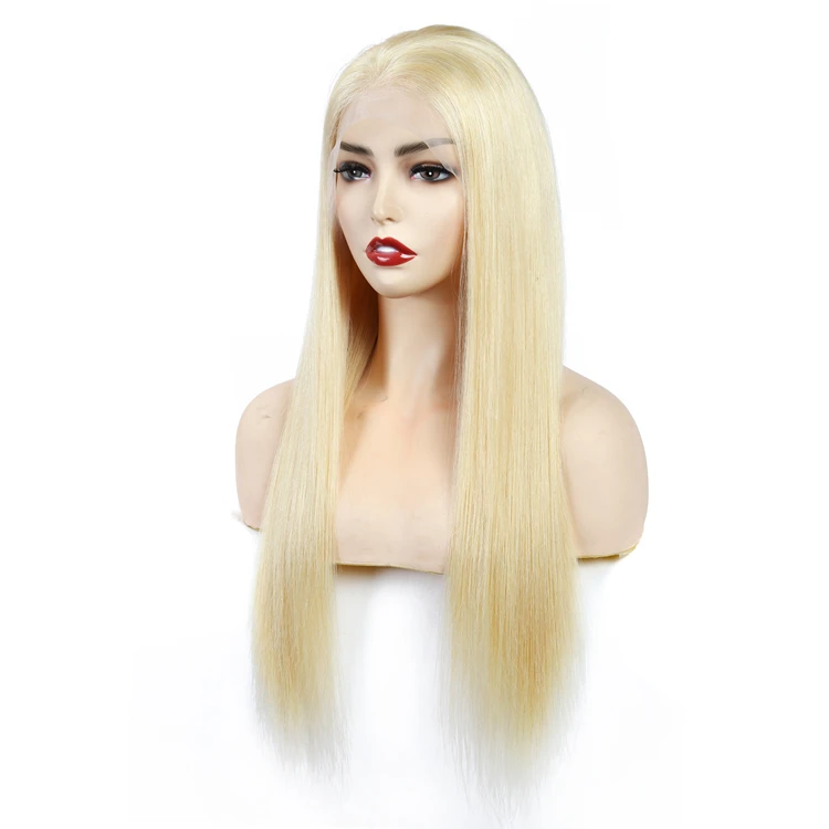 Cuticle Aligned Brazilian Platinum Blonde Lace Front Wigs Human Hair
