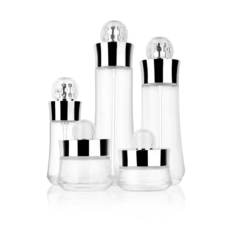 Custom High Quality Lotion/Serum Oil/cream Skincare Packaging Container Glass Bottle Set 30g 50g 40ml 100ml 120ml supplier