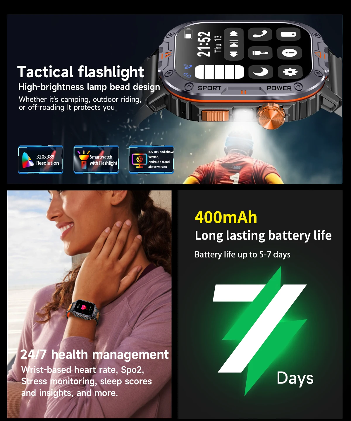 Chinese factory supplier supply Nx20 Relojes Outdoor Sport Smart Watch 2'' Bt Call Heart Rate Sleep Monitoring Local Recording Smartwatch With Flashlight 2025 - Buy 2025 Outdoor Sport Smartwatch sports Smart Watch For Men Ip68 Waterproof Smartwatch