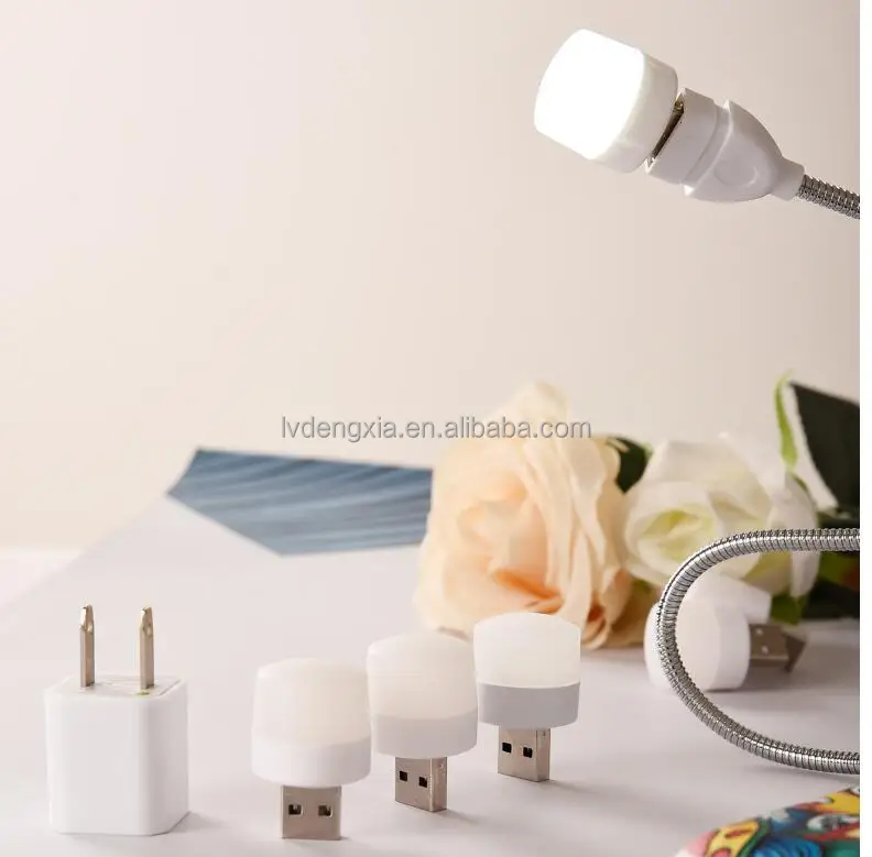 USB Plug Lamp Mini LED Night Light Red Yellow Blue Green Purple Warm White Color Mini Led Bulb Holiday Decorative Lights