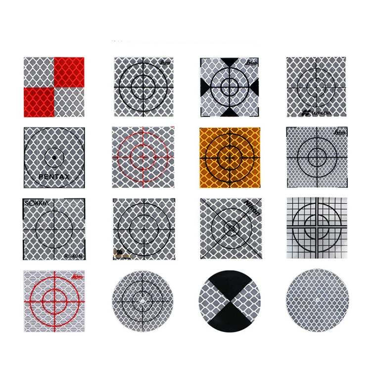 Diamond-grade Custom Size Reflective Retro Adhesive Sticker Surveying Targets Monitoring Reflector Sheets for Total Station