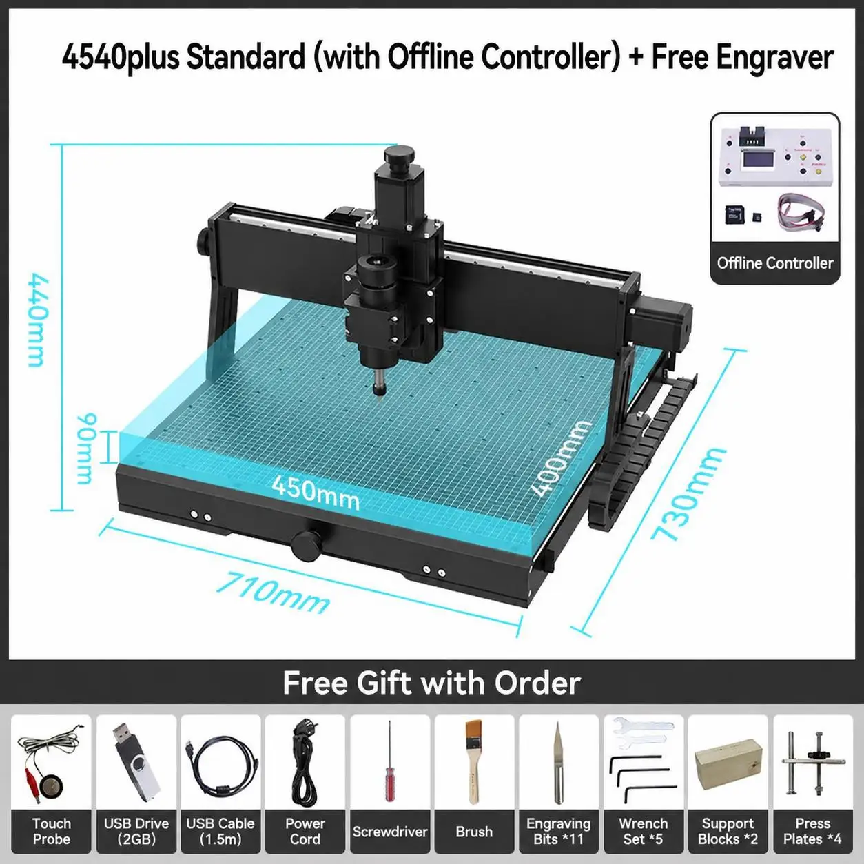 5.5W Frame DIY Compressed Spot LD+FAC+C-Lens Fast High Precision Laser Cut Engraver CNC Laser Engraving Machine