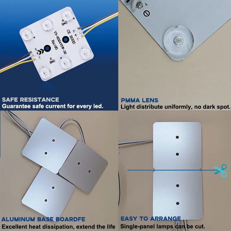 product 10v 220v led module remote controlled 6 led white yellow multi chip modular lights for hotel light landscape lights-9
