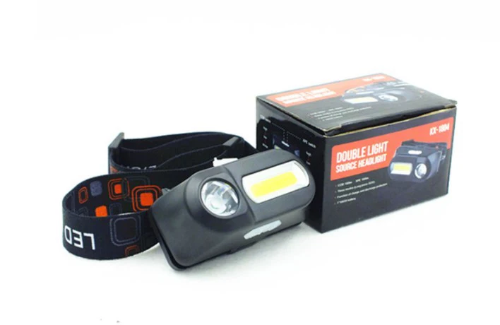 Суперъяркая Светодиодная лампа XPE + COB легкий налобный фонарь Головной