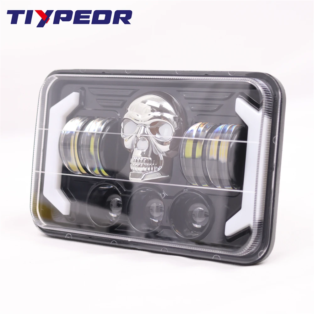 product tiypeor 5 inch led headlight square led drl headlamp for jeep wrangler off road vehicle drl motorcycle car light-3