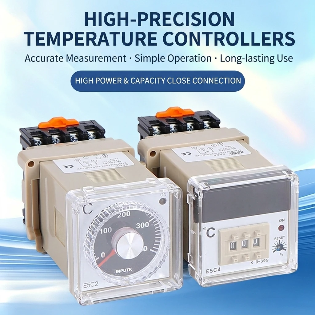 ODM XRKC E5C4 Dial Adjustment PID Intelligent Digital Temperature Controller K-type E5C2 0-400 ℃ Industrial Thermostat