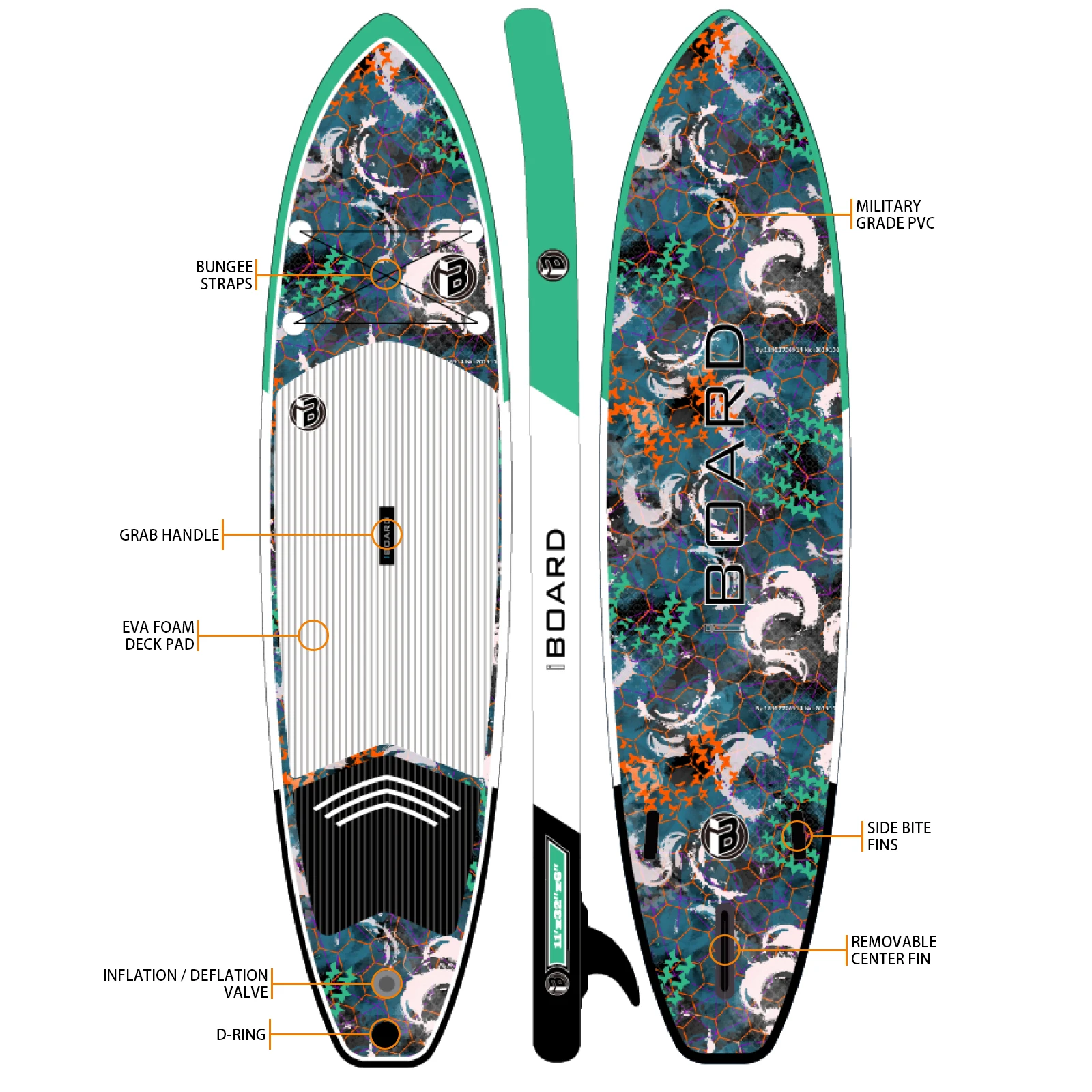 Inflatable 11'0 Stand Up Paddle Board Isup Package Includes