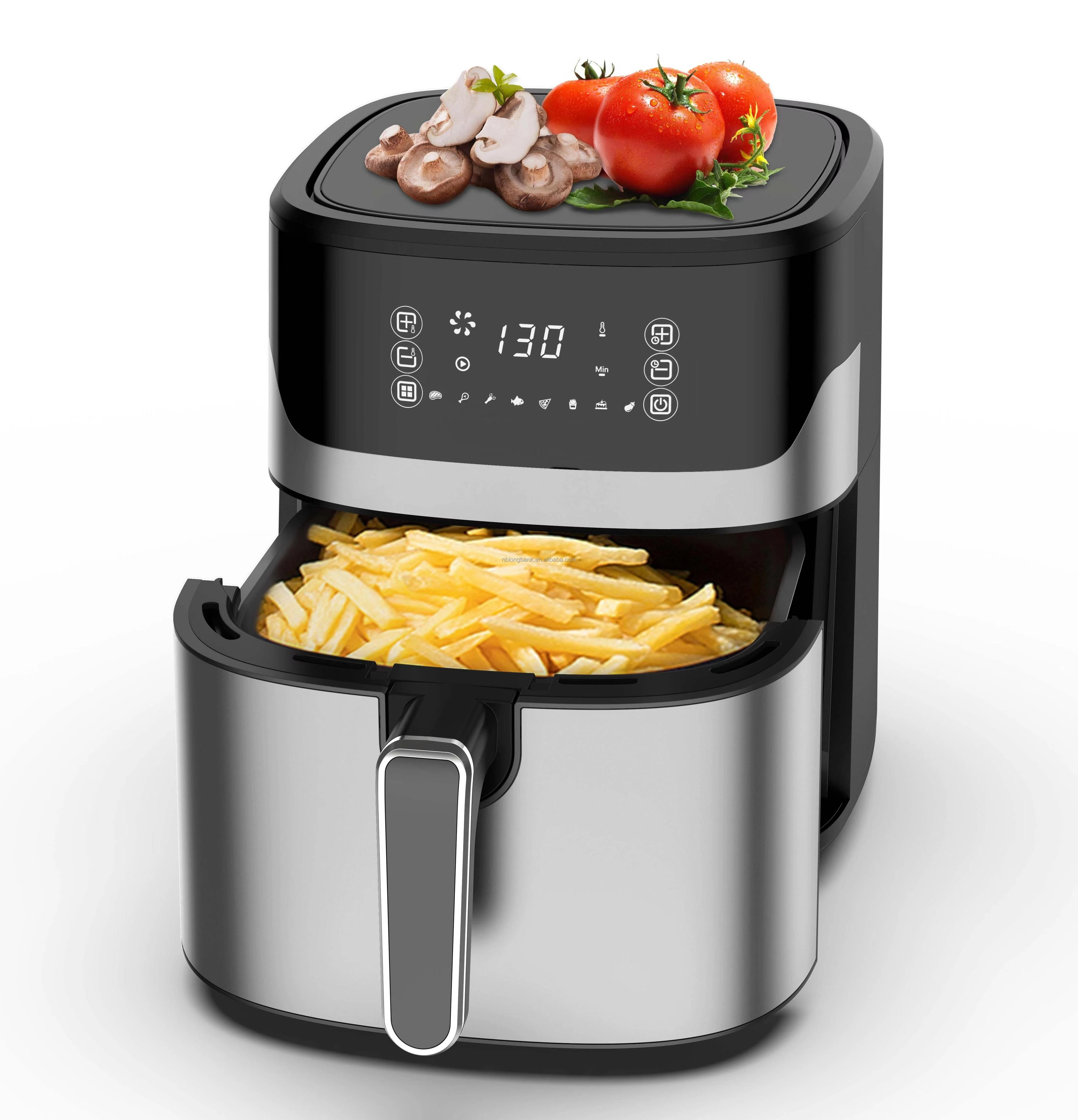 Longbank Wholesale Friteuse Professionnel Multifunction Large Capacity Digital Air Fryer Electric Healthy Square Home Kitchen