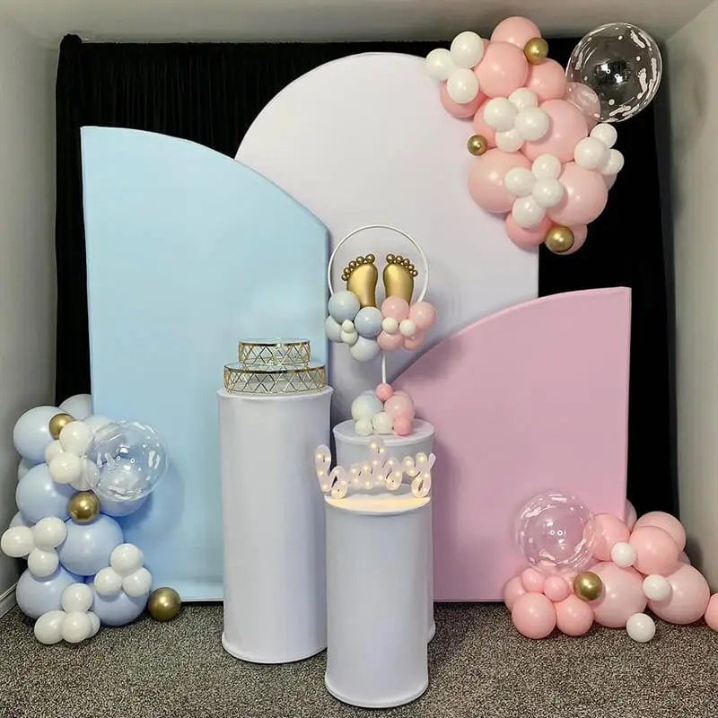 Custom Chiara Arched Backdrop Stand Birthday Party Metal Panel Foldable Arch Backdrop Wedding Decoration